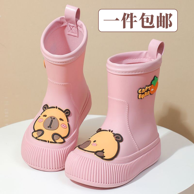 Zapatos de lluvia 2026 nuevos zapatos de agua de moda para mujeres padres e hijos de tubo corto antideslizante a prueba de agua y desgaste, zapatos de goma de lluvia image 9