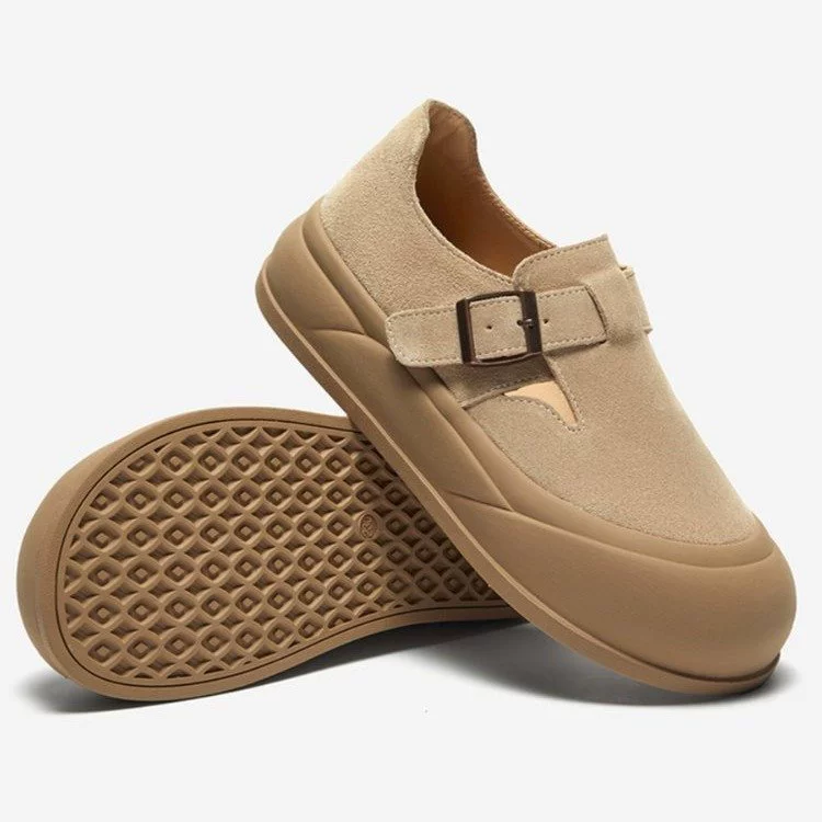 Женские туфли Birkenstock, осень 2024, новый британский стиль, ретро, из кожи, толстая подошва, 8658DCM4