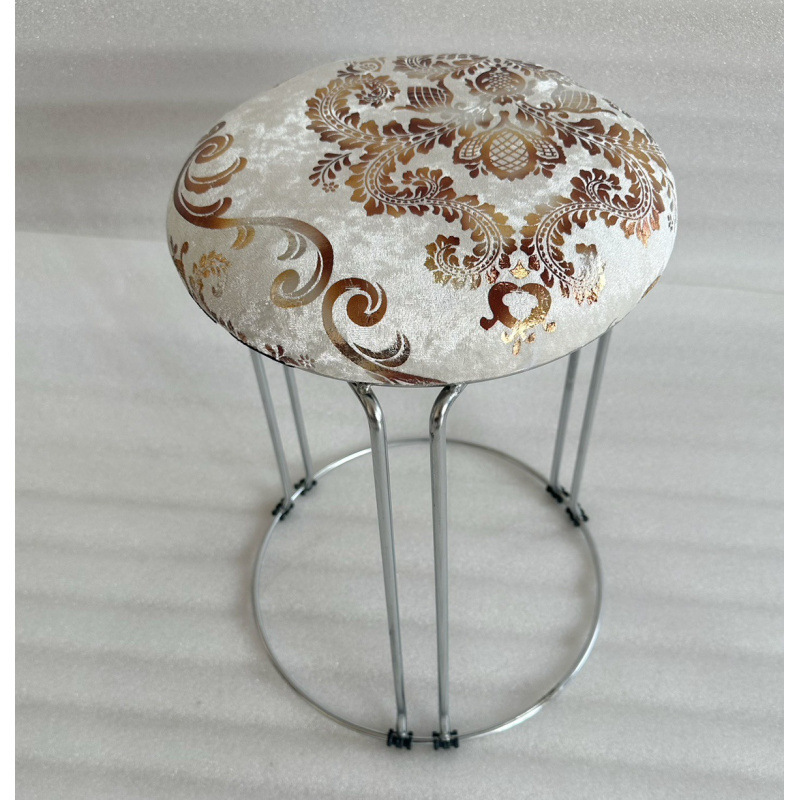 Taburetes redondos de madera sólida taburetes de acero inoxidable taburetes caseros apilables taburetes de hierro forjado dormitorio taburetes de comedor para adultos