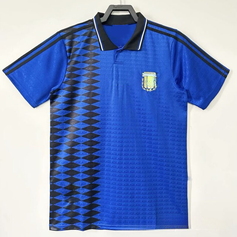 (2개) 1994 아르헨티나 월드컵 원정 저지 M LADO N10 MEI X 축구 유니폼 팬 버전 싱글 탑