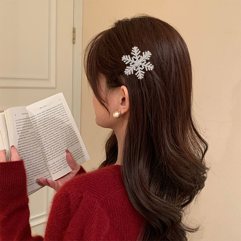大きいサイズの雪の金属のヘアピンの女性の小さいクリップのアヒルの口は額の前髪を挟みます。|undefined