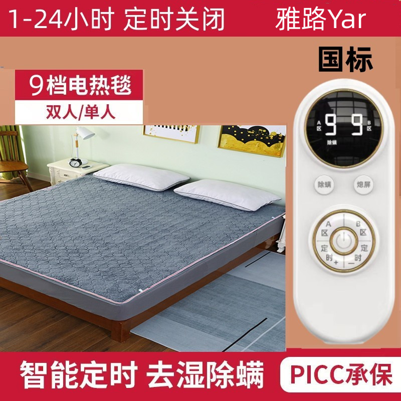 電気毛布シングルとダブルスマート電気マットレスデュアル制御温度制御家庭用 2024 新学生寮卸売タイミングスマート|undefined