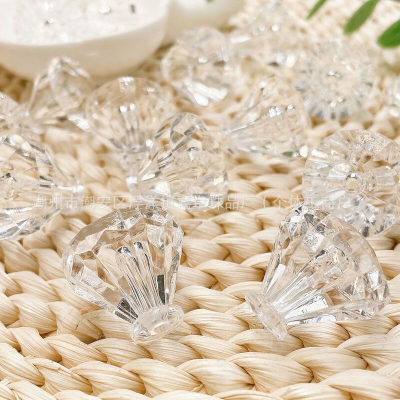 Transparent Acrylic Installation Bead Handles, Diamond Cabinet Hangers, Iron Art Drawer Craft Accessories, Decorative Items Wholesale