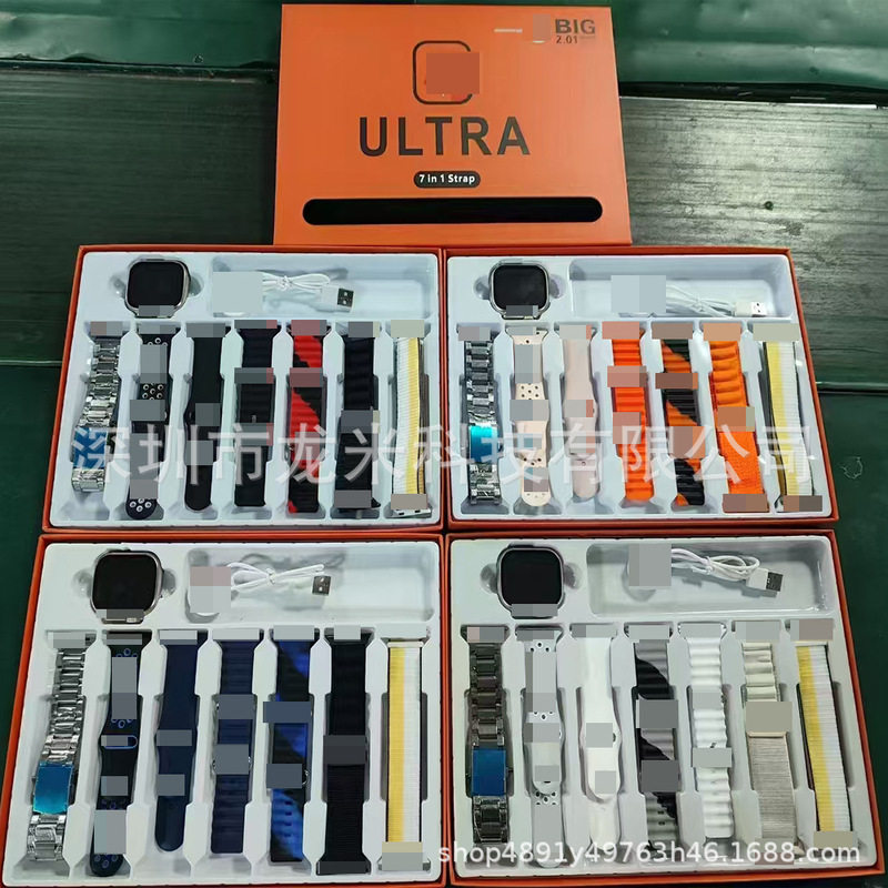 7in1ultra smart watch bluetooth call watch cross-border explosions 7 1 suit heart rate sports smart watch