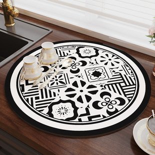Kitchen Countertop Drain Mat Bar Table Cup Bowl Drying Mat Bar Tea Table Disposable Heat Insulation Mat Absorbent Coaster
