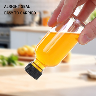 Spot wholesale transparent glass bottle 60ml Boston beverage seasoning bottled 12 sets of funnel brush