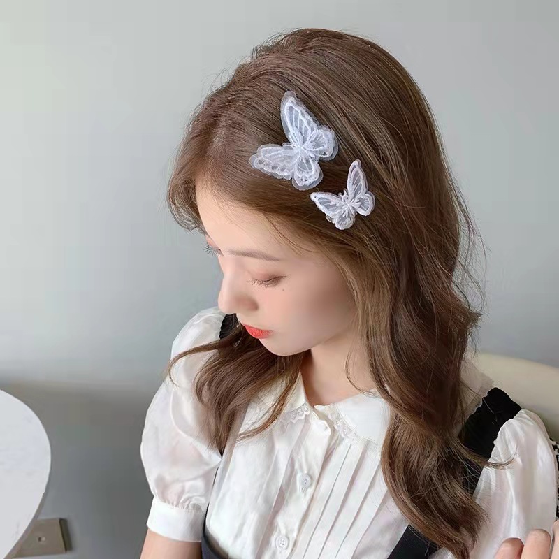 Fairy Style Butterfly Lace Rib-knit Hair Clip display picture 4