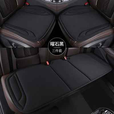 Four Seasons Pad — Three-Piece Cushion Set - obsidian-black-complete-car-three-piece-set