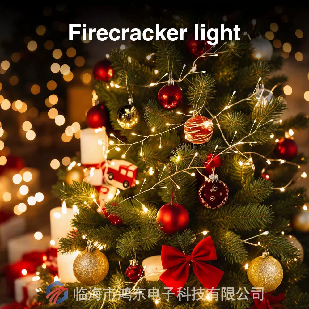 装饰跨境led鞭炮灯串铜线灯串节日灯室内房间布置彩灯氛围彩灯串