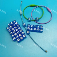 7*7mm角型アルファベットビーズメッキビーズアクセサリーブレスレットアクセサリー材料子供DIY散珠スポット