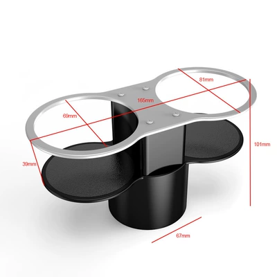 Multifunctional car-mounted water cup holder fixed car water cup ashtray holder car tea cup holder beverage holder (Car cup holder/beverage holder) - black