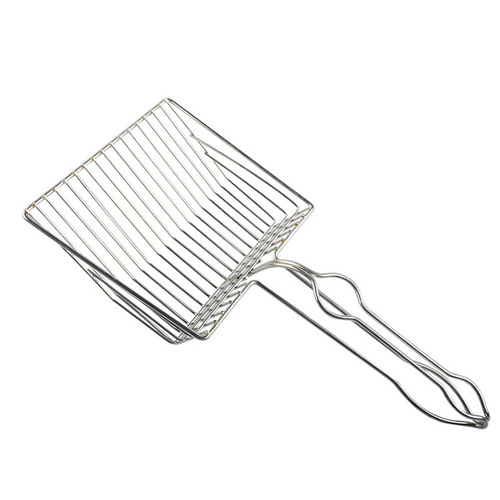 Metal cat litter shovel cat litter cleaning ragdoll silver gradient layer enlarged shovel surface easy to leak cat toilet cleaning stainless steel