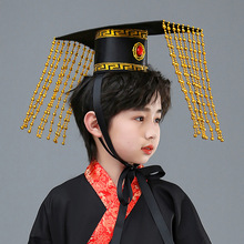 汉朝唐龙帽汉代皇帝帽子大汉天子帽古装诸葛亮孔明扇曹操道具佩剑