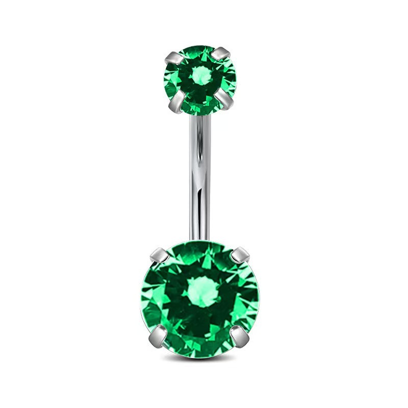 Belly Button Ring European Titanium With Zirconia Stainless Steel_voghion.com