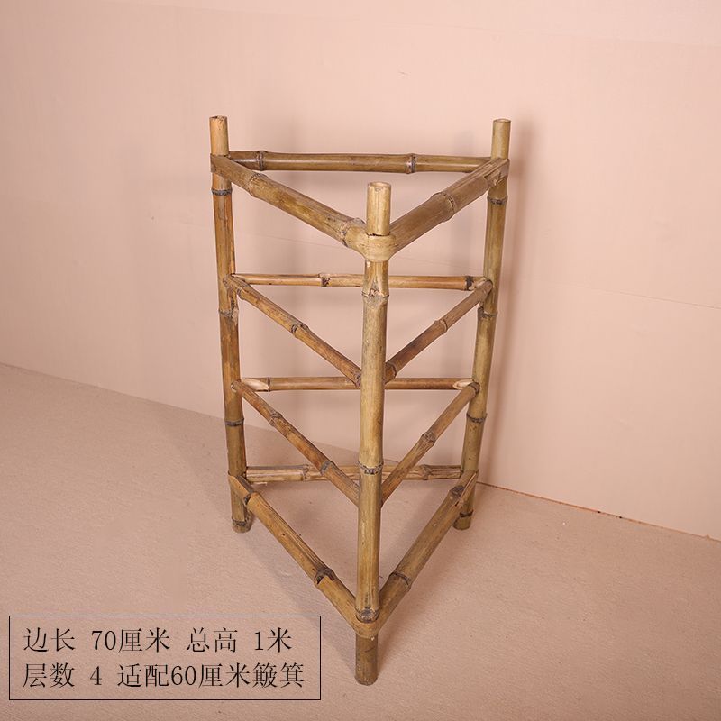 架架多层晾晒市井竹火锅菜架架竹置物架楠竹竹簸箕晾晒三脚架架子|undefined