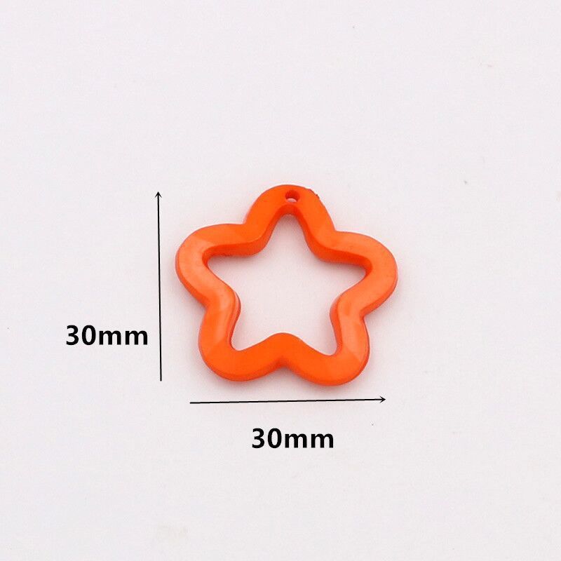 30 ミリメートルアクリルカラー五芒星マクロン DIY キーホルダーペンダントペンダントネックレスイヤリングジュエリーアクセサリー|undefined