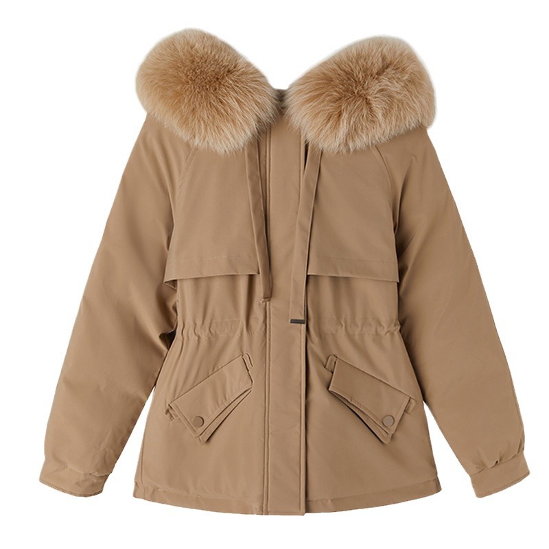 Einfarbiger, lässiger Wintermantel für Damen_voghion.com