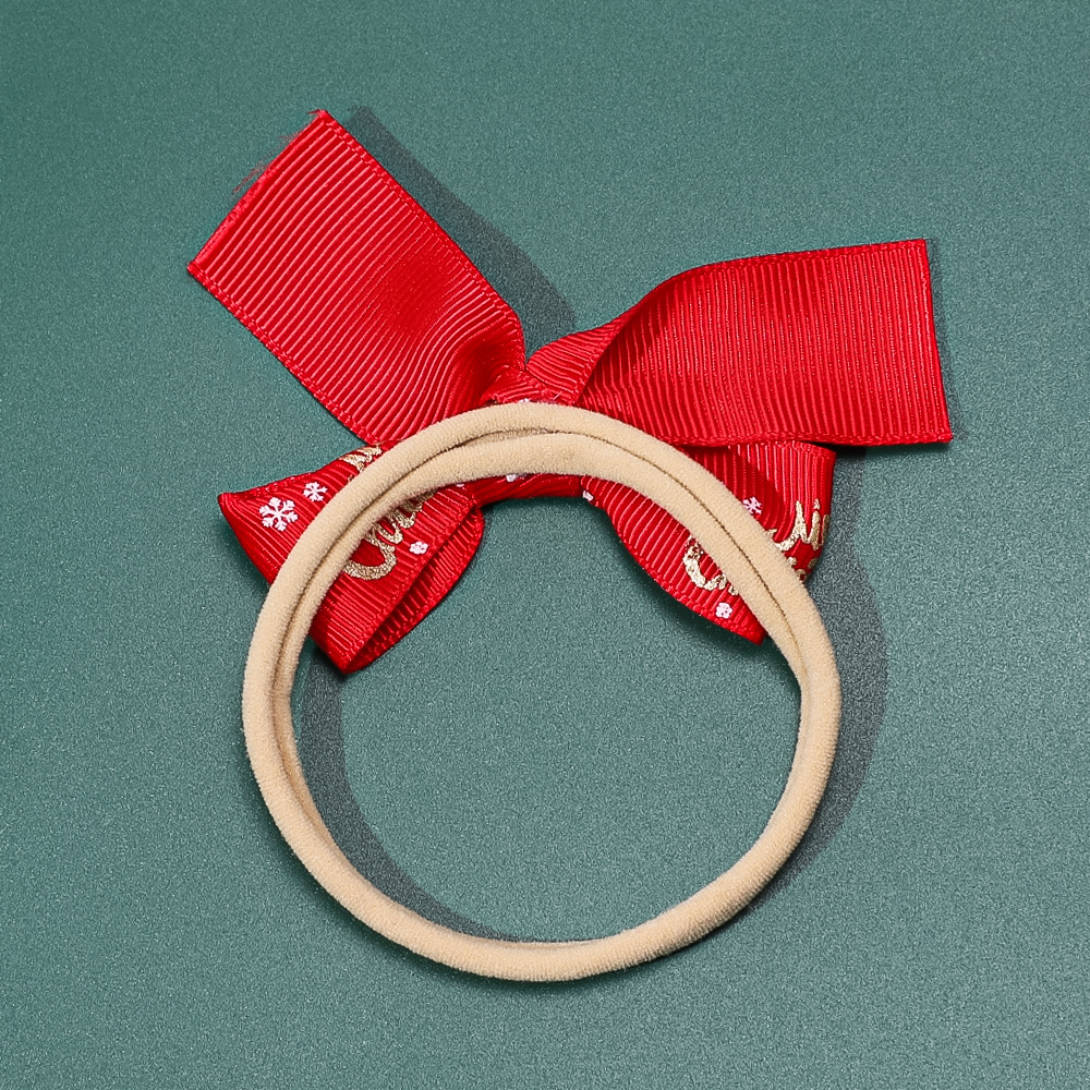 Europa e Stati Uniti nuovi accessori per capelli per bambini set di fasce per capelli fini per le vacanze di Natale per neonati fasce elastiche in nylon per neonati all'ingrosso_voghion.com