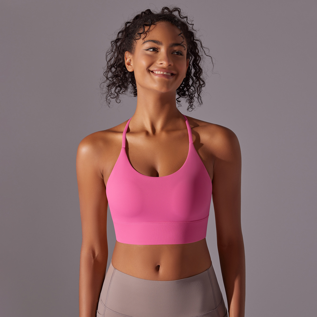 140g Weight Sleeveless Sleeve Length Nylon Fabric Type Short Top Length Halter Crisscross Tank Tops Type Fitness, Yoga, Sports Occasion Halter Neck Neckline Solid Color Pattern Sports Style Sports Solid Color Nylon Halter Neck Active Tops Halter Crisscross Tank 19