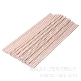 厂家批发多种规格圆木棒原色手工制作小木棍可打孔支撑杆挂衣杆