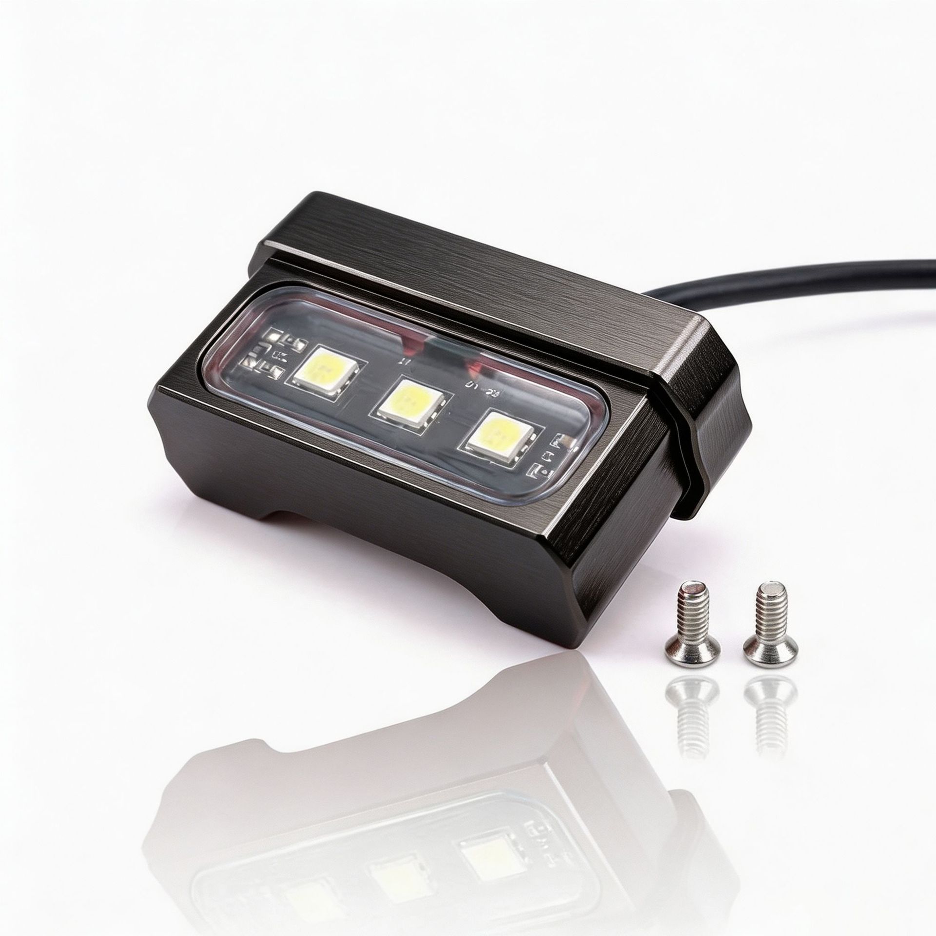 【Cross-border Exclusive Supply】Motorcycle License Plate Light CNC Aluminum Alloy Modification Accessories LED Light Waterproof Short Tail Frame