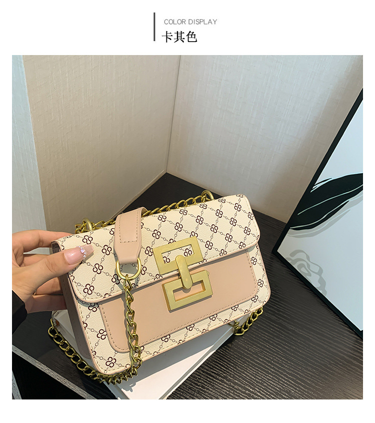 High-end texture, retro single-shoulder women's 2024 autumn new trendy and versatile chain crossbody small square bag undefined