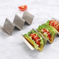 Cross-border taco holder, stainless steel corn tortilla holder, W-shaped pancake holder, Mexican tortilla holder