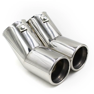 02-06 07 08 Models Classic Old Bora Golf 4 Modified Exhaust Pipe Set Tail Throat Beetle Decorative Accessories (Exhaust pipe) - silver