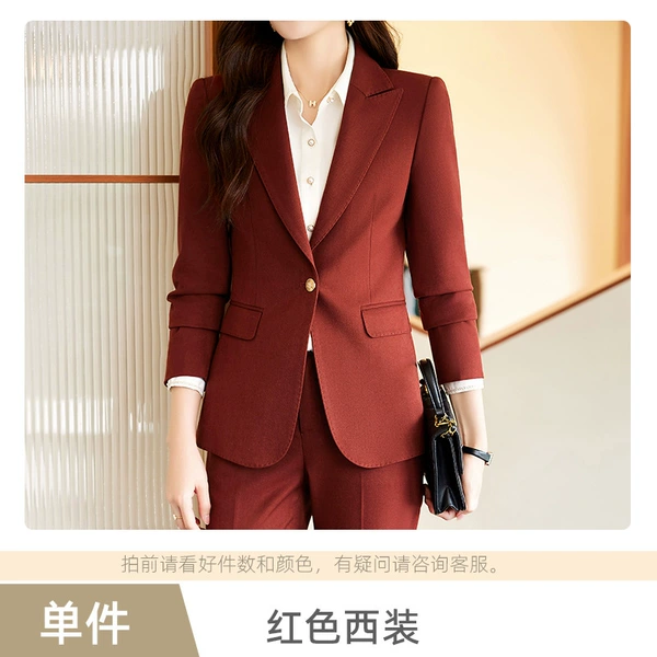 Red classic suit jacket