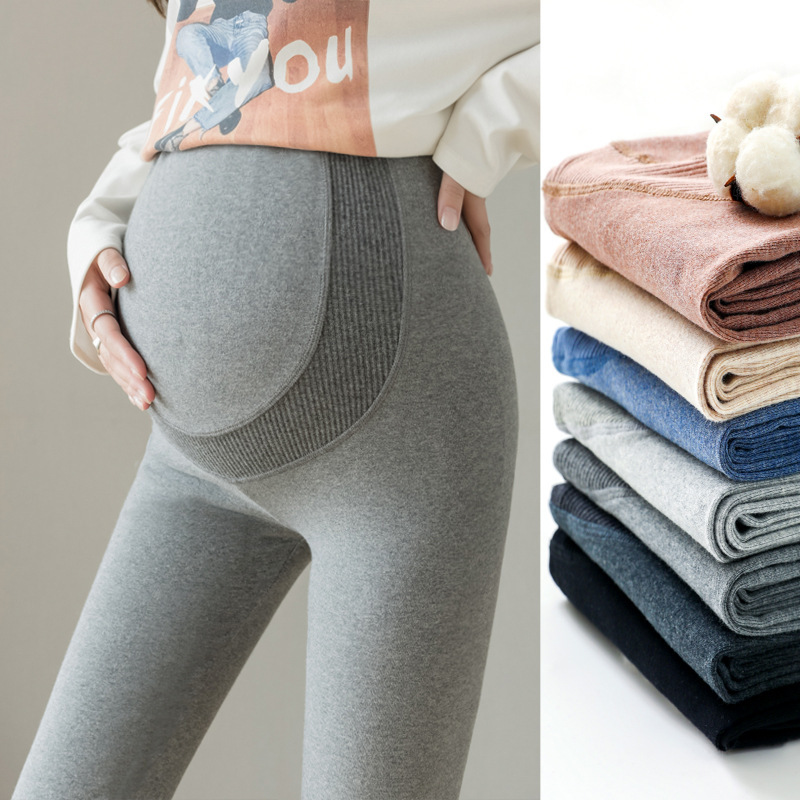 Maternity Leggings for Spring and Autumn, High-Waisted with Adjustable Belly Support, Slim-Fit, Stylish, Thin Spring Pants Maternity Leggings for Spring and Autumn, High-Waisted with Adjustable Belly Support, Slim-Fit, Stylish, Thin Spring Pants