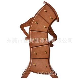 Light Luxury Middle Ancient Living Room Personalized Cross-Waist Five-drawer Cabinet Nordic American Alien Creative Bedroom Storage Cabinet