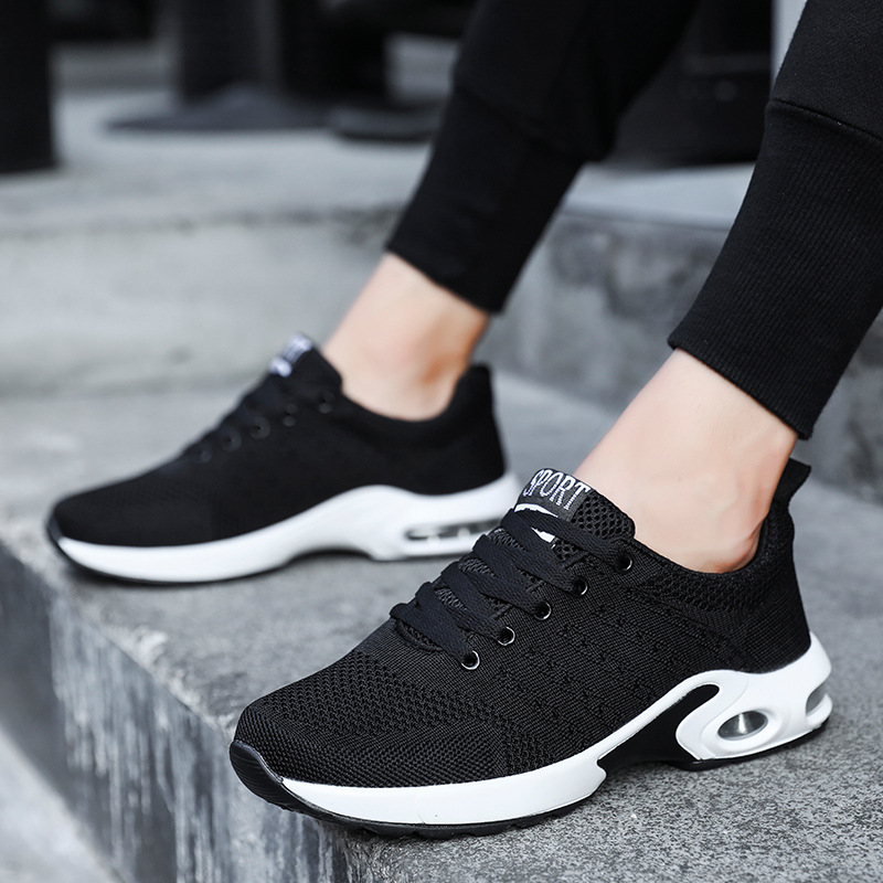 Zapatilla de deporte de los hombres 2023 nuevos zapatos de moda Zapatos casuales de fondo suave real vuelo tejido cojín de aire zapatilla de Deporte Zapatos de los hombres