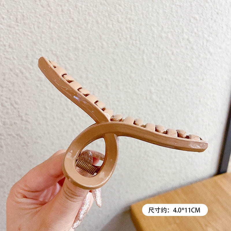 韓国大型アクリルサメクリップヘアアクセサリーシンプルなヘアクリップ女性の後頭部ヘアピン帽子卸売|undefined