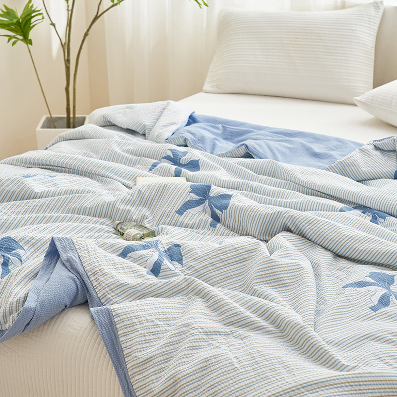 Hilado de espuma agradable para la piel de verano, edredón fresco de verano, dormitorio de estudiantes, edredón de aire acondicionado individual y doble, edredón fino, lavable a máquina