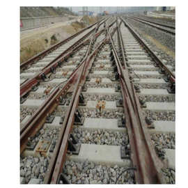 矿用岔枕厂家直销钢轨轨距单开双开道岔配件规格全可控对称道岔