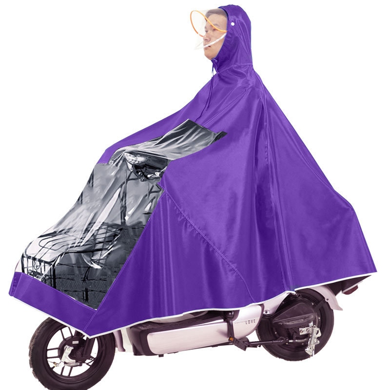 Visual Dashboard poncho impermeable Individual Doble coche eléctrico motocicleta bicicleta engrosada Oxford tela engrosada impermeable