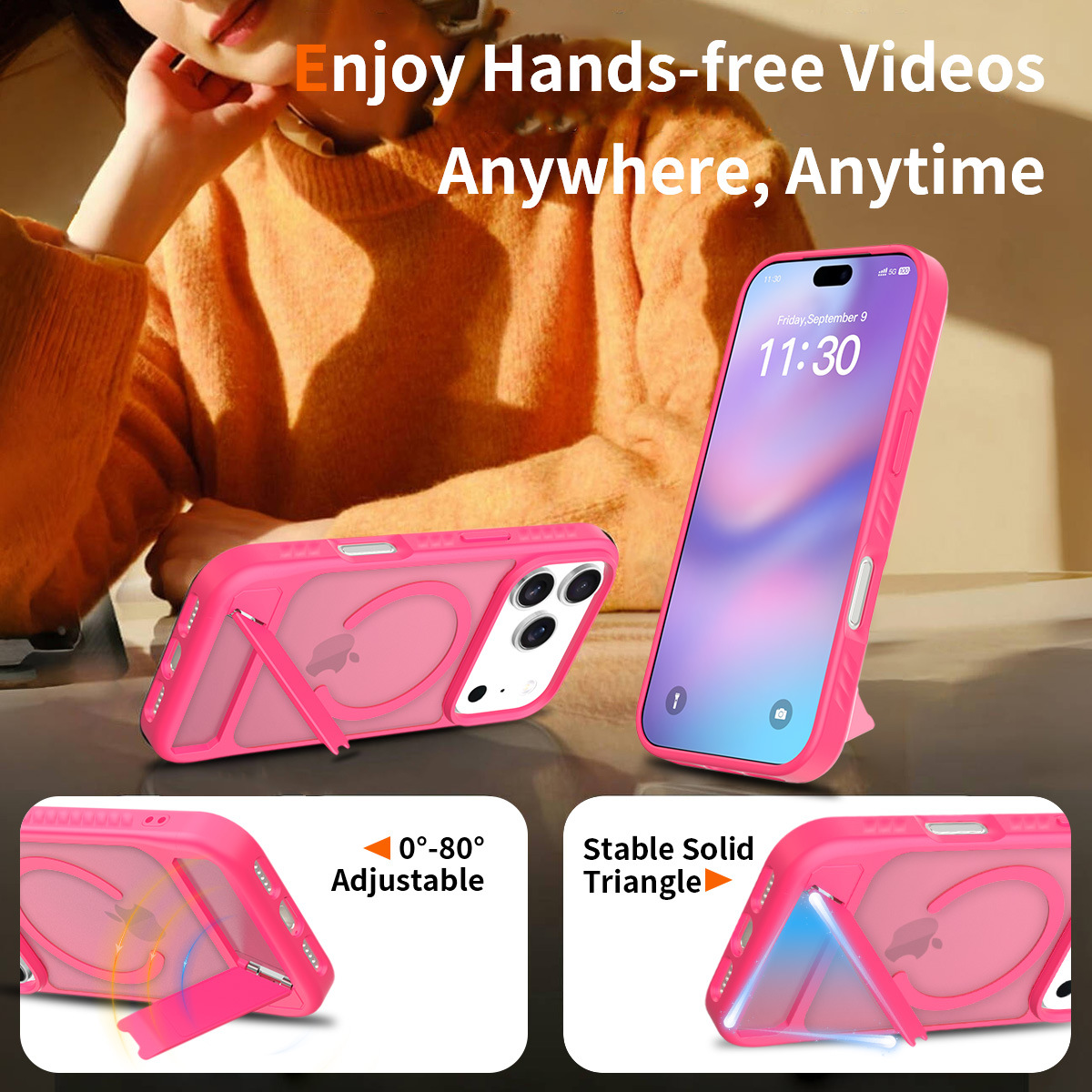 Aplicable a Apple iPhone 17 Pro Fengshang soporte caso de teléfono móvil en forma de soporte incrustado cubierta de absorción magnética 17AIR