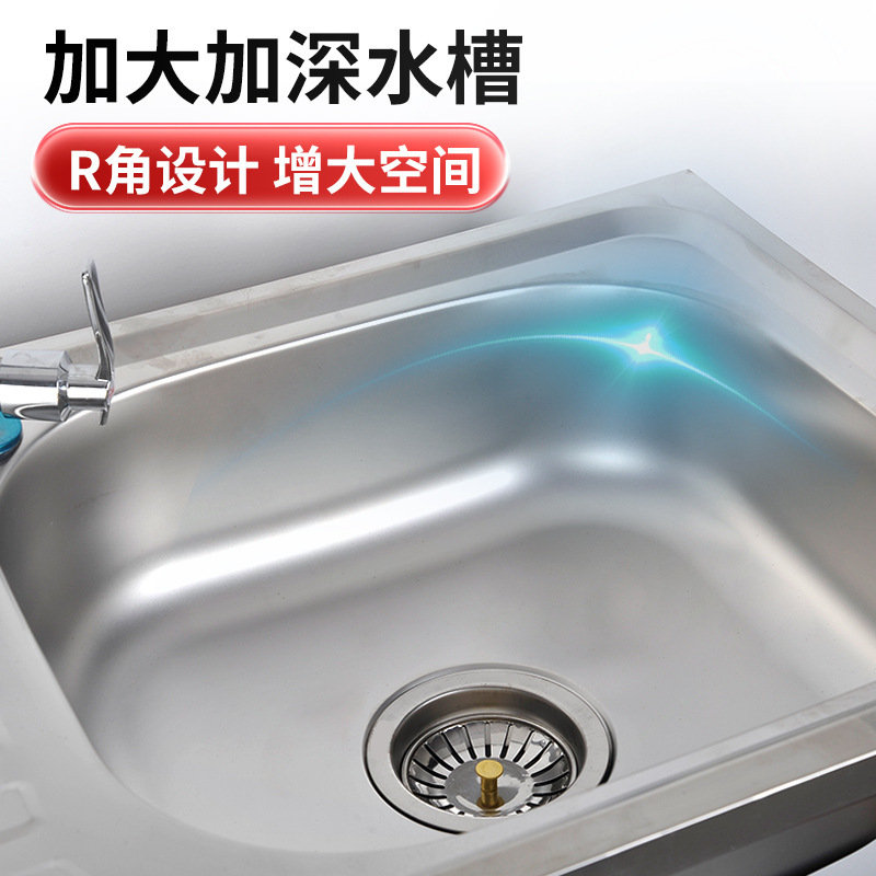 クロスボーダーキッチンステンレス鋼シンクプラットフォームコンソールシンクシングルシンクブラケット付き洗面台付き|undefined