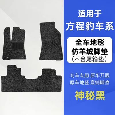 Suitable for Fangchengbao 5, Leopard 8, Titanium 3, Titanium 7 car floor mats, interior modification, decorative and protective products, Galaxy carpet, imitation cashmere (Modelə uyğun ayaqaltı) - titanium-3-mysterious-black-imitation-cashmere-full-car-floor-mats