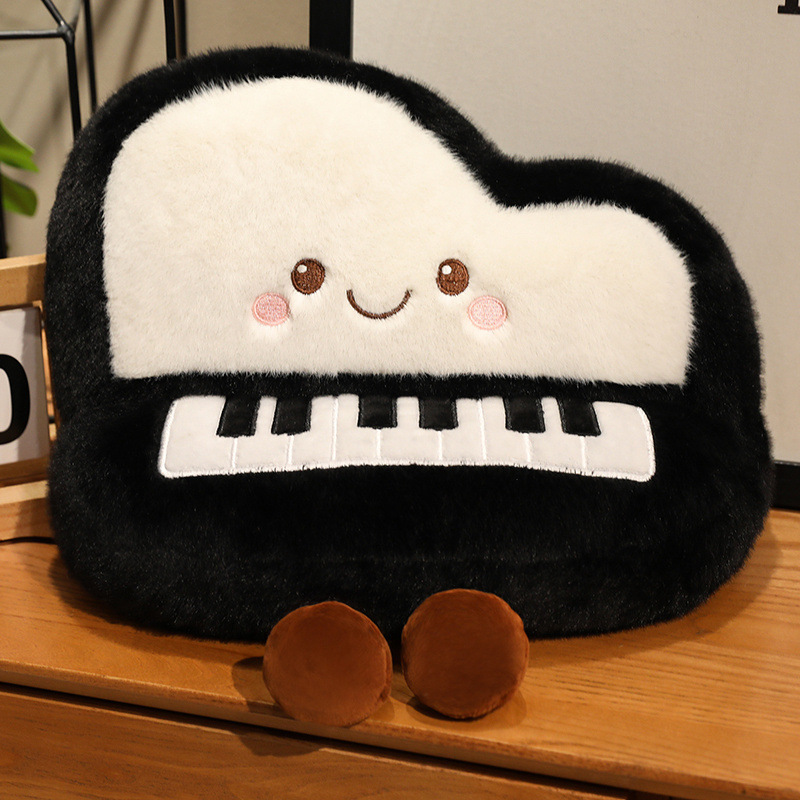 Diversión de simulación de instrumentos musicales, muñecas de peluche, gu筝, piano, almohada, muñeca, regalo de cumpleaños image 2