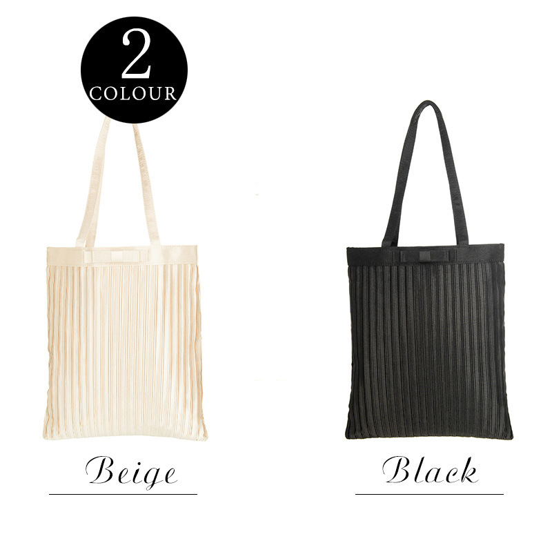 Cuiying estilo japonés de las mujeres bolso de hombro de satén de gran capacidad bolsa de mano a rayas bolsa de regalo B5556