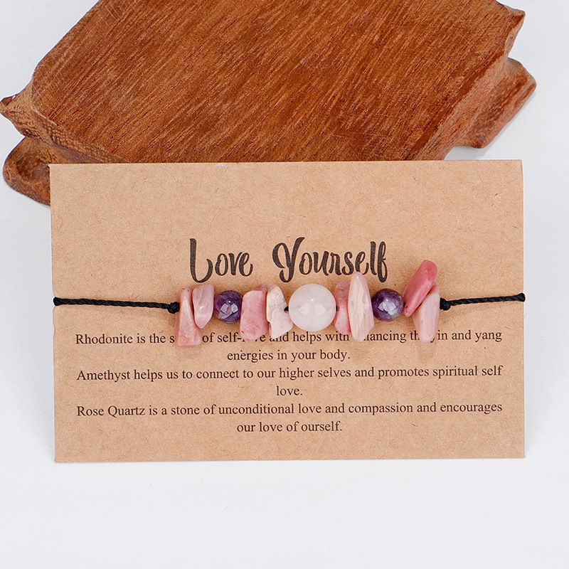 Fashion Geometric Stone Knitting Unisex Bracelets 1 Piece