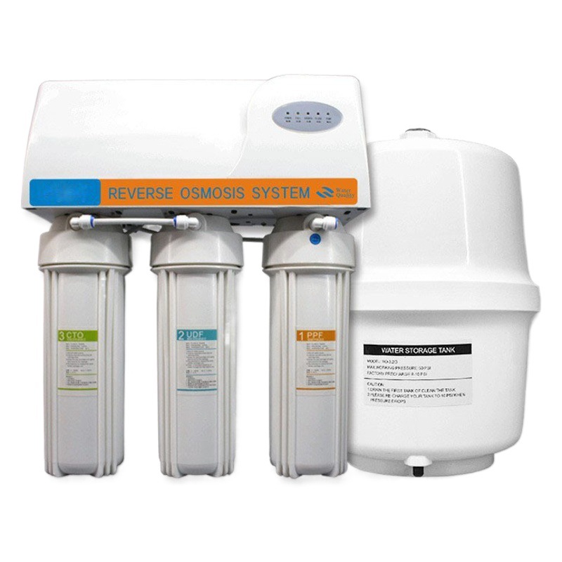 RO hogar purificador de agua potable directa cocina cinco luces con cubierta purificador de agua de ósmosis inversa ventas directas de la fábrica
