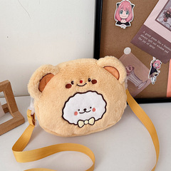 メーカー直売春新作アニメぬいぐるみ熊刺繍ショルダーバッグ可愛い少女心醜い萌え斜めショルダーバッグ女
