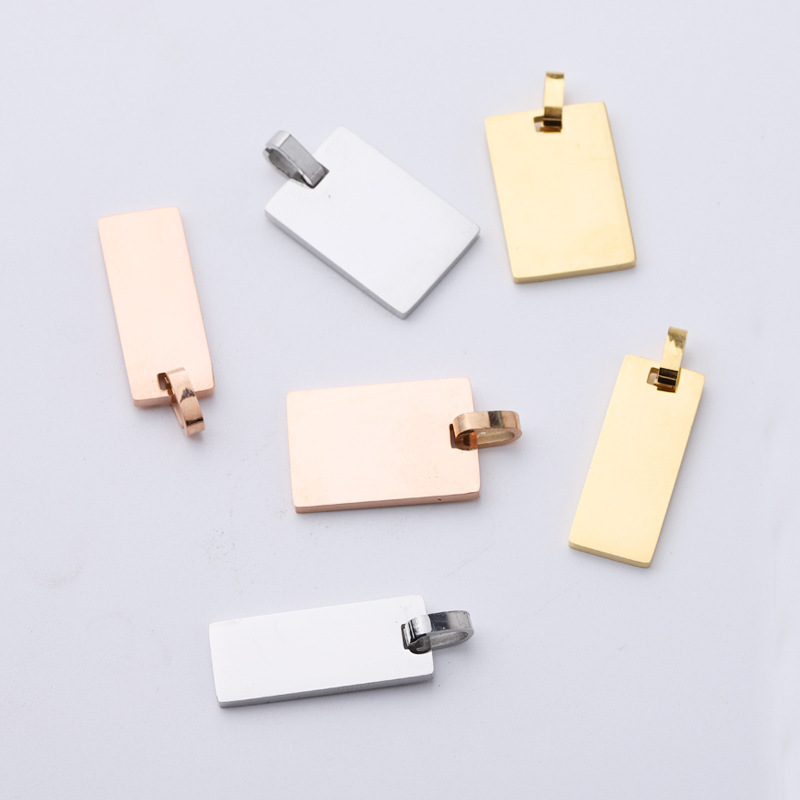 1 Piece Stainless Steel None 18K Gold Plated Rose Gold Plated Solid Color Polished Pendant display picture 9