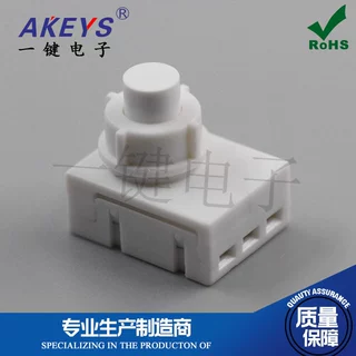 KAN-48B汽车开关圆形按钮复位启动控制按键配件白色改装
