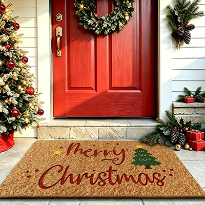 cotton thread set, entrance door mat, Avtomobil döşəmə paspasları - christmas-imitation-coconut-palm-single-4060cm