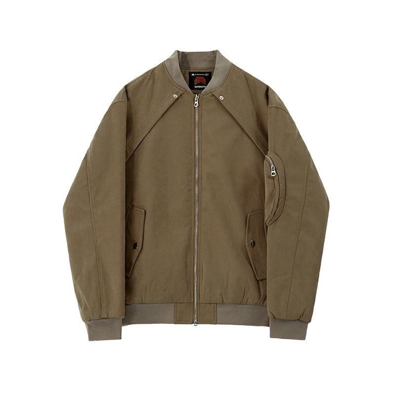 MYQ Vintage chaqueta de gamuza de algodón acolchado abrigo de los hombres de estilo coreano abrigo de algodón acolchado de invierno engrosada Chaqueta de algodón acolchado abrigo de ropa de trabajo