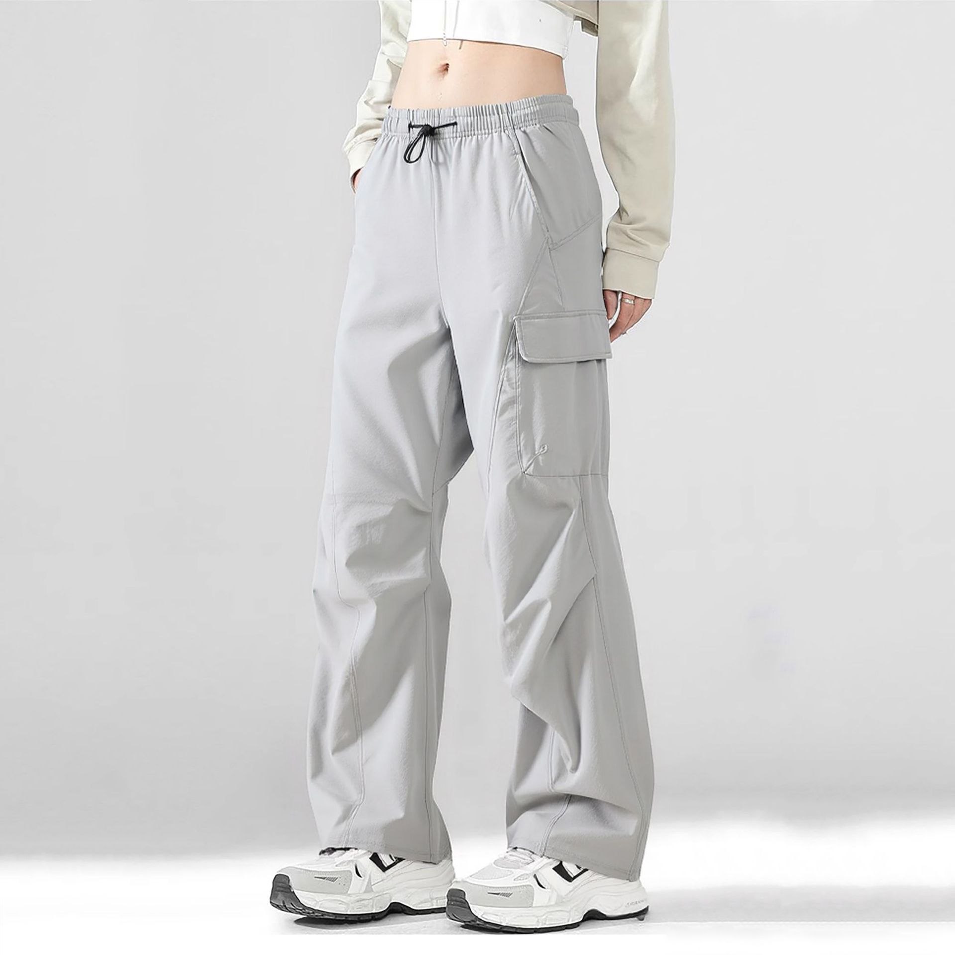Deportes al aire libre para correr pantalones resistentes al agua ligeros y delgados pantalones de entrenamiento de montaña de secado rápido con bolsillos de piernas anchas pantalones casuales