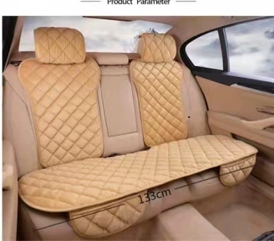 Wool pad | warm, non-slip, backless, single-piece - diamond-shaped-slim-waist-khaki-rear-seat